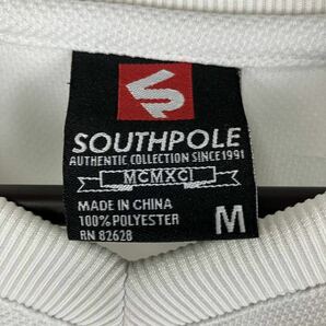 大きいサイズ southpole サウスポール 長袖 カットソー メンズ Mサイズゲームシャツ ジャージ ホワイト ロゴ アウトドア スポーツウェアの画像6