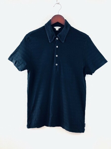 Calvin Klein カルバンクライン メンズ 半袖 ポロシャツ ブラック 黒 無地 Mサイズ シンプル モノトーン ゴルフ golf スポーツ ウェア