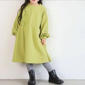 【新品】coca キッズ　バルーンスリーブワンピース　子供服　110cm