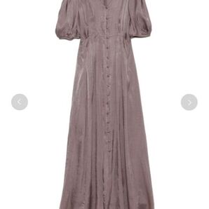 fray id 楊柳キュプラサテンタックワンピース モカ