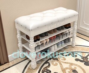 [ new goods * unused ] high quality. shoes shelves luxurious real tree storage boxed . many layer Space shoe rack 