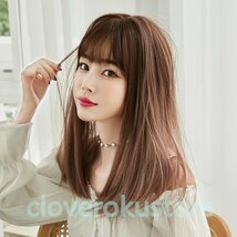 極美品☆ロングストレート 人毛ウィッグ フルウィッグ グラデーション かつら_画像3