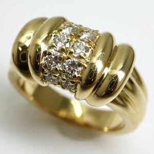 Queen Jewelry (クイーンジュエリー) ☆〈天然ダイヤモンドリング〉a K18(750) 8.5g diamond jewelry ジュエリー ring EE7