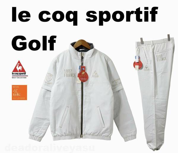 ■【L】定価33,000円 ルコック ゴルフ +5℃ HeatNavi 2WAY 中綿 ジャケット/パンツ■