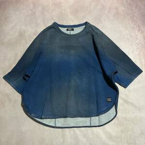  easy oversize * DIESEL *do Le Mans sleeve indigo sweat / one Point / tops / lady's / diesel 