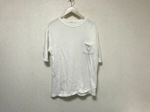 本物ビショップBshopコットンスウェット半袖Tシャツメンズアメカジサーフミリタリースーツ2M白ホワイト