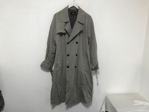  genuine article Hare HARE rayon long trench coat jacket suit men's business military Surf gray juS