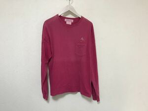 本物レミレリーフREMI RELIEFコットン長袖ロンTシャツメンズサーフアメカジスーツビジネスミリタリーピンク日本製M