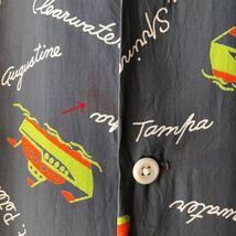 50s ROYAL PALM レーヨン ループカラー アロハシャツ S グレー ビンテージ 50年代 開襟 ハワイアンシャツ オリジナル ヴィンテージ_画像9