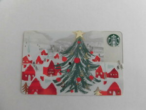 スターバックス カード 2016年 クリスマスツリー 未削り