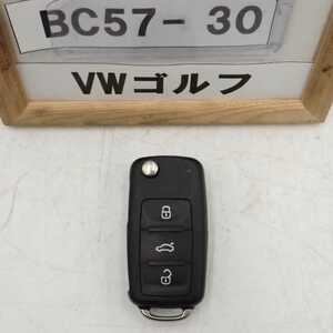 平成24年 フォルクスワーゲン VWゴルフ 6 VI 1KCAX 純正 スマートキー カギ キー 3ボタン 中古 即決B