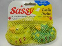 新品　Sassy Double Duckies アヒル　ソフビ　サッシー　ダブルダッキーズ　お風呂玩具　おふろ_画像4