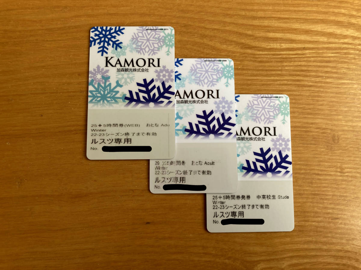 日本代理店正規品 ルスツリゾートリフト券 30時間券 22時間分 大人