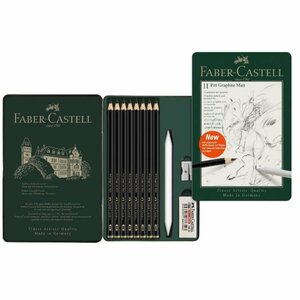 FABER-CASTELL ファーバーカステル PGMセット ピットグラファイトマット鉛筆 (8硬度＋アクセサリーセット)