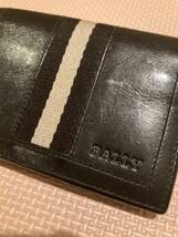 【箱付き】バリー BALLY 名刺入れ - レザー×コットン 黒×アイボリー 財布_画像3