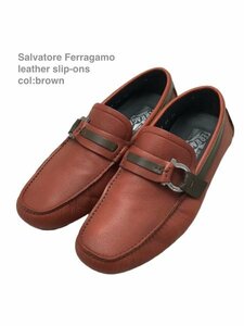 TK 価格7万円 『素敵なガンチーニ』 Salvatore Ferragamo ドライビングシューズ 革靴 レザーシューズ フェラガモ FLORIN