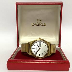 OMEGA オメガ Geneve 稼働品 自動巻き デイデイト Cal 1022 Ref 166.0169 メンズ 腕時計 赤箱付きOH歴あり SWISS アンティークヴィンテージの画像1