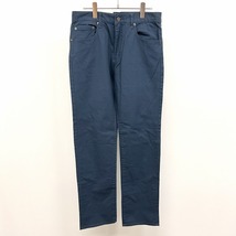 【新品/訳アリ】HANES ヘインズ 79 メンズ 男性 チノパンツ ストレート ジップフライ ロゴパッチ 綿×ポリウレタン ネイビー系 紺系_画像1