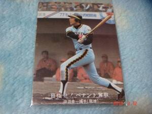 カルビー '77年 プロ野球カード 『目指せ！ペナント奪取』NO.90(田淵／阪神) 青版