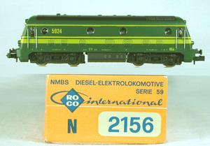 ROCO #23235 ＳＮＣＢ（ベルギー国鉄）５９型ディーゼル機関車（旧塗装）　グリーン／ブライトイエロー