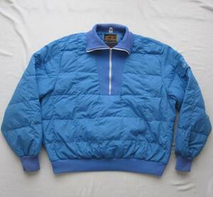 ☆ 80 -х годов Эди Бауэр Перетягивающий Овердаун Куртка (XL) светло -синий / черный тег Винтажный цвет коллам 60S 70S Sunrise All Purpass