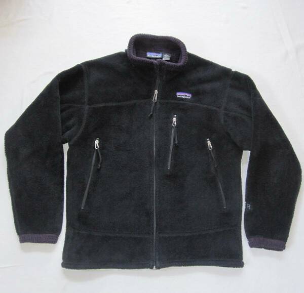 ☆ '02 パタゴニア R4 ジャケット (M) 黒×紫 / 刺繍タグ / USA製 / vintage / r2 / レトロ / 　 
