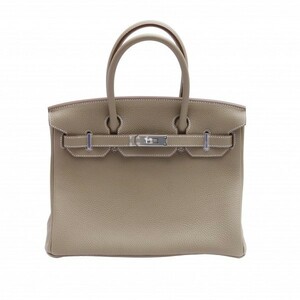 Hermes HERMES Birkin 30 Togo Серебристая металлическая фурнитура U с гравировкой Etoupe Неиспользованная сумка для женщин