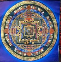 ◆カーラチャクラ・マンダラ（時輪曼荼羅）タンカ／仏画／チベット-KL24_画像2