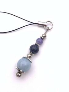  natural stone sapphire & tanzanite & aquamarine. strap 