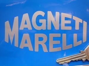 送料無料 マニエッティ・マレリ Magneti Marelli Silver 205mm x2 カッティング ステッカー
