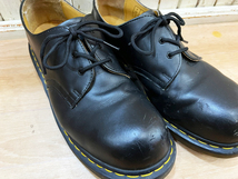 3024★定番!! Dr.Martens/ドクターマーチン 3EYE SHOE 3ホールシューズ スチールトゥ 1925 5400 レザー ブラック メンズ UK8(27cm) USED★ _画像4