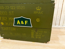 ★Vintage デンマーク軍 アンモボックス　弾薬箱 ギアボックス 収納BOX インテリア 什器 キャンプギア収納 ウッドボックス USED ★_画像3