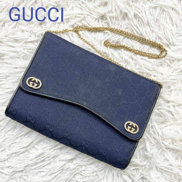 GUCCI オールドグッチ チェーン ショルダーバッグ