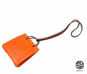 HERMES Hermes sak Ora nju orange back charm key holder Y stamp 