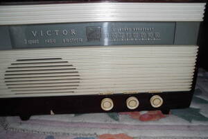 Victor desk-top type fono( electro- .) radio RE-532 radio normal moveable electro- . motor rotation table abnormality 