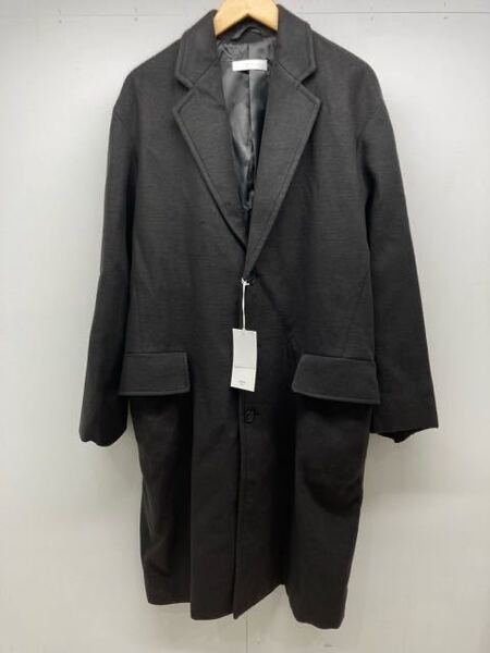 G99☆送料無料☆新品タグ付 WYM LIDNM/ウィムバイリドム /PE MELTON WIDE CHESTER COAT/チェスターコート(チャコール)サイズL