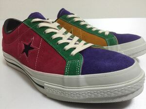 デッド 希少 日本製 CONVERSE ONE STAR J コンバース ワンスター スエード マルチ クレイジー US9 JP27.5