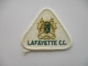 ラファイエット カントリークラブLafayette Country Clubワッペン/CCゴルフクラブ米国PATCHビンテージvintageパッチGOLFエンブレムGC V149