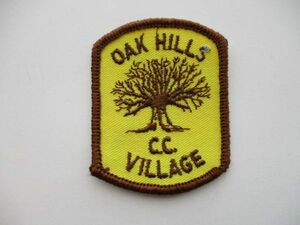 70s オークヒルズ カントリークラブOak Hills Country Club Villageワッペン/ゴルフクラブ米国PATCH CCビンテージvintageパッチGC紋章 V149