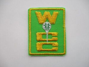 70s WCCゴルフクラブ刺繍ワッペン/海外カントリークラブ外国PATCHアップリケCCビンテージvintageパッチGOLFエンブレムGC紋章 V191