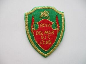 70s ボカ デル マール BOCA DEL MAR ワッペン/フロリダ米国ゴルフPATCHカントリークラブCCビンテージvintageパッチGOLFエンブレムGC V187