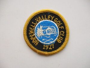 70s ホープウェルバレー ゴルフクラブHOPEWELL VALLEY GOLF CLUB1927ワッペン/PATCHカントリークラブ米国ビンテージvintageパッチGOLF V149