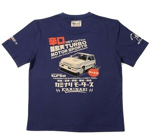 カミナリモータース/スターレット/Tシャツ/ブルー/M/KMT-231/エフ商会/テッドマン