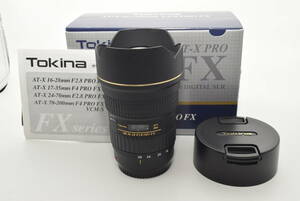 【特上品】Tokina 超広角ズームレンズ AT-X 16-28 PRO FX 16-28mm F2.8 (IF) ASPHERICAL キヤノン用 フルサイズ対応　＃5242