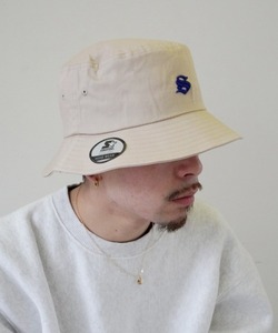 TE/STARTER BLACK LABEL(スターター ブラックレーベル)ワンポイントバケットハット ST-HAT006 ベージュ