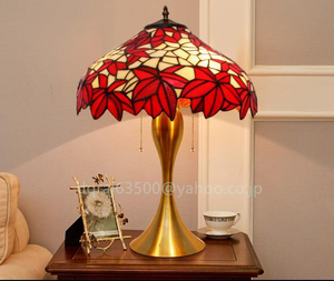 人気美品◆芸術品◆ステンドランプ ステンドグラス アンティーク 花柄 レトロな雰囲気がおしゃれ ティファニー デスクライト照明
