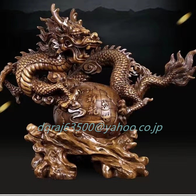 最終価格‼️】龍神☆竜☆木彫り☆置き物☆置物☆お寺☆神社☆仏閣-