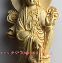 仏像 総檜材木彫り 観音菩薩 観音立像 置物 精密彫刻 高さ30cm_画像6