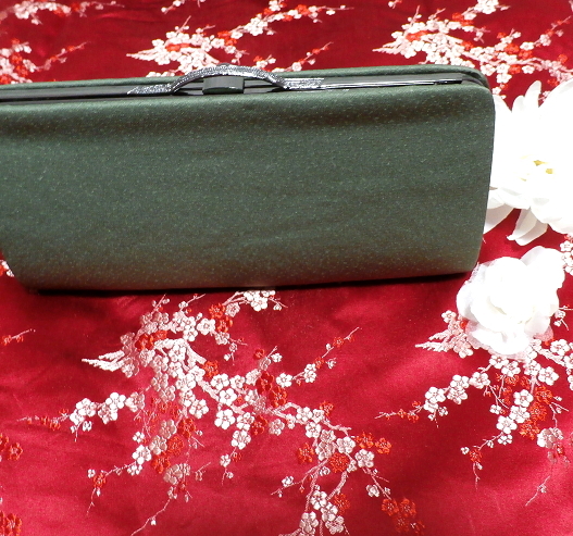 緑天鵞絨財布/和装和風和服着物鞄バッグ Japanese kimono bags