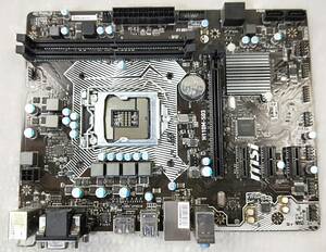 【中古パーツ】BIOS確認のみ、MSI H100M-S03 マザーボード ＩＯパネル付 LGA1151 ■MB2516